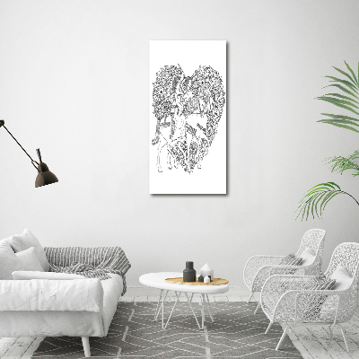 Verticale canvasfoto vrouw en man