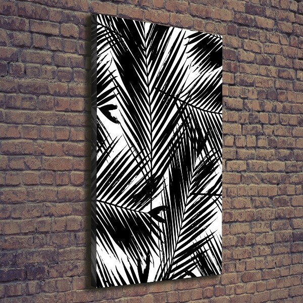 Verticale canvasfoto Palmbladeren