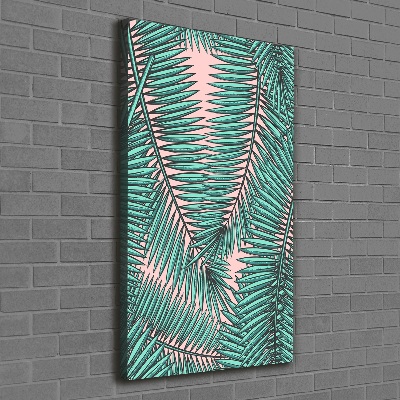 Verticaal canvasschilderij Palmbladeren