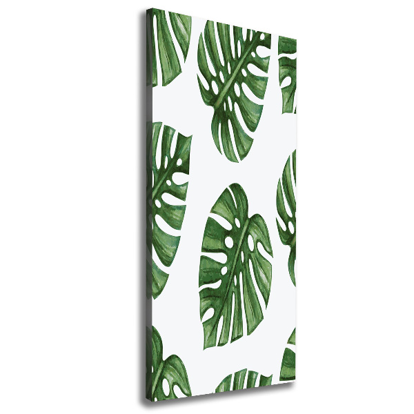 Verticaal schilderij op canvas Monstera