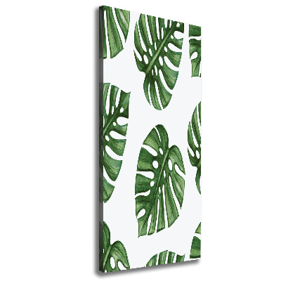 Verticaal schilderij op canvas Monstera