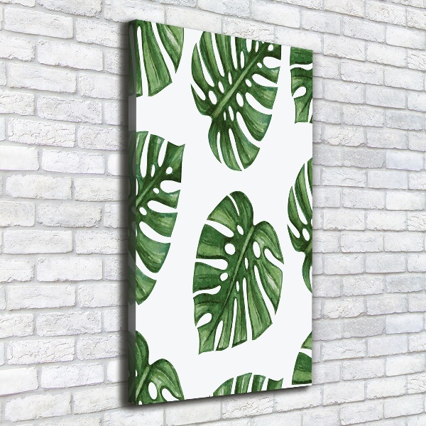 Verticaal schilderij op canvas Monstera