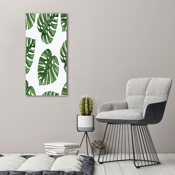 Verticaal schilderij op canvas Monstera