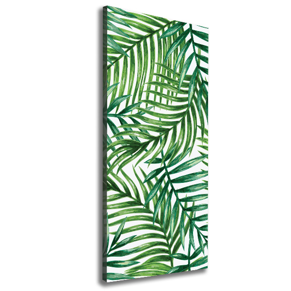 Verticale foto op canvas Palmbladeren
