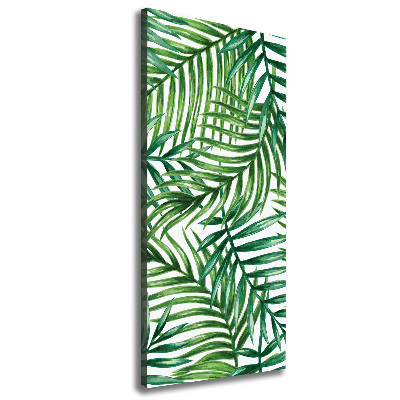 Verticale foto op canvas Palmbladeren