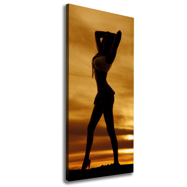 Verticaal canvasschilderij Korte rok