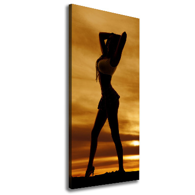 Verticaal canvasschilderij Korte rok