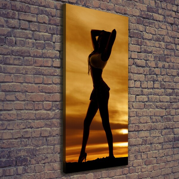 Verticaal canvasschilderij Korte rok