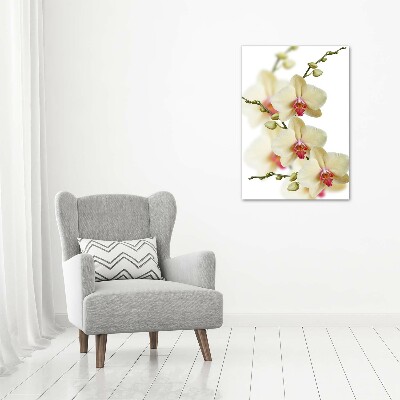 Verticaal schilderij op canvas Orchidee
