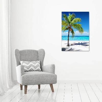 Verticale foto op canvas Tropisch strand
