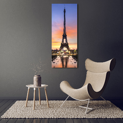 Verticale foto op canvas Eiffeltoren Parijs