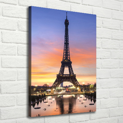 Verticale foto op canvas Eiffeltoren Parijs