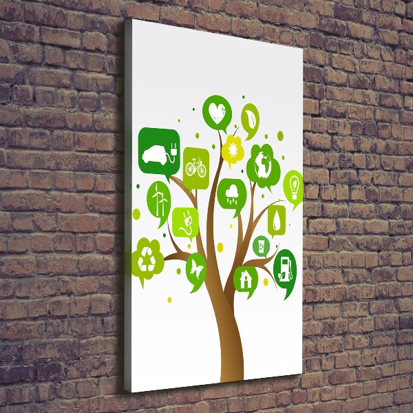 Verticaal canvasschilderij Ecologische boom