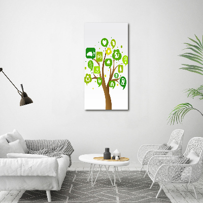 Verticaal canvasschilderij Ecologische boom
