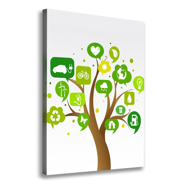 Verticaal canvasschilderij Ecologische boom
