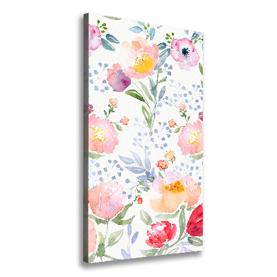 Verticaal canvasschilderij Klaprozen