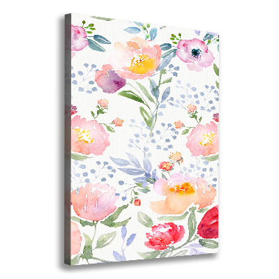 Verticaal canvasschilderij Klaprozen