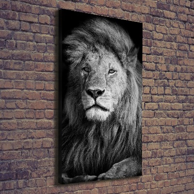 Verticale canvasfoto Portret van een leeuw