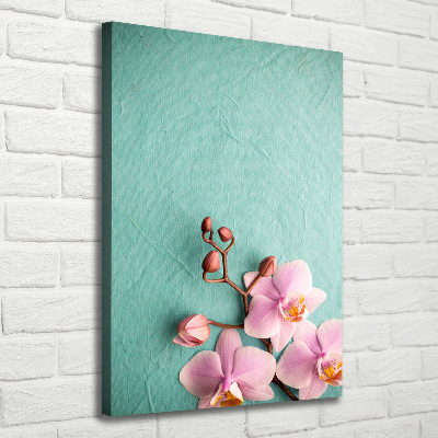 Verticale canvasfoto Roze orchidee