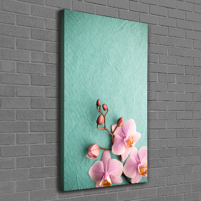 Verticale canvasfoto Roze orchidee