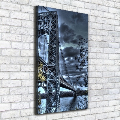 Verticaal canvasschilderij New York Bridge