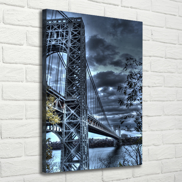Verticaal canvasschilderij New York Bridge