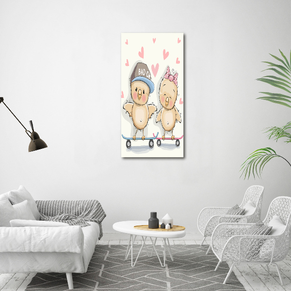 Verticale canvasfoto Skateboardkippen