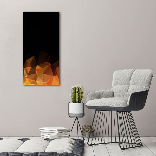 Verticaal schilderij op canvas Abstracte driehoeken