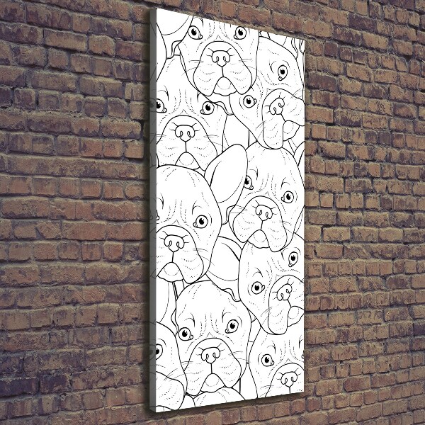Verticale foto op canvas Franse bulldogs