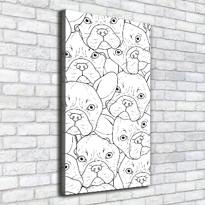 Verticale foto op canvas Franse bulldogs