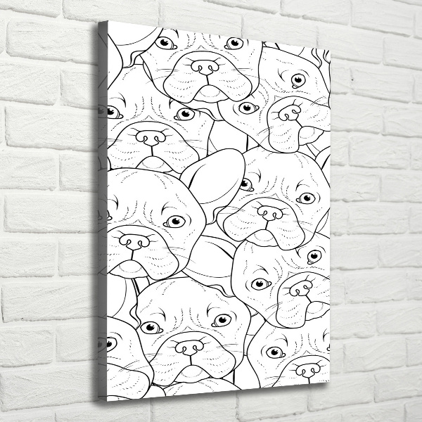 Verticale foto op canvas Franse bulldogs