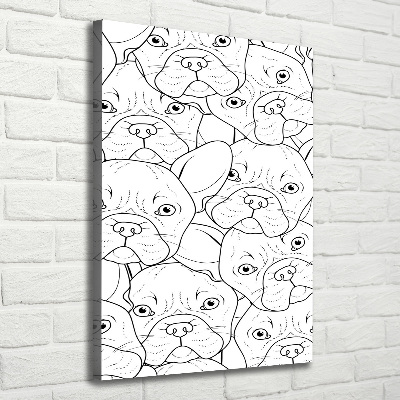 Verticale foto op canvas Franse bulldogs