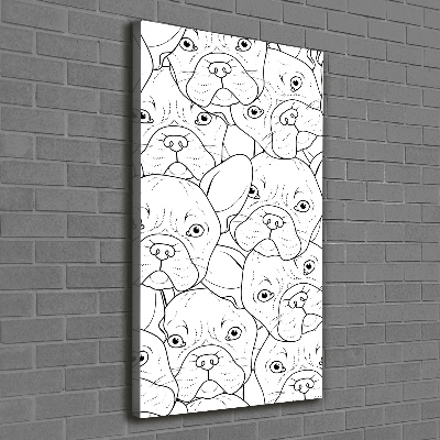 Verticale foto op canvas Franse bulldogs