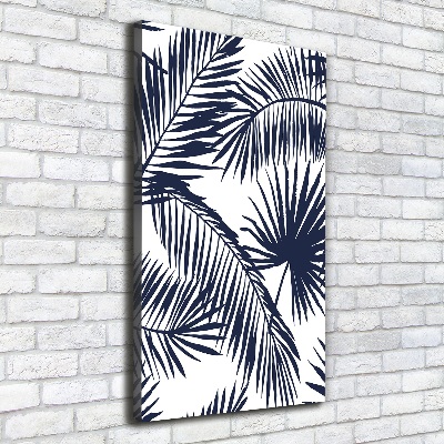 Verticaal schilderij op canvas Palmbladeren
