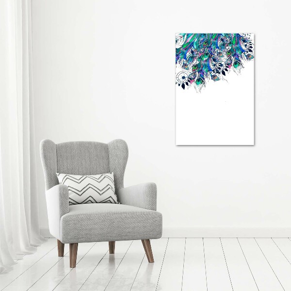 Verticale foto op canvas Pauwenveren