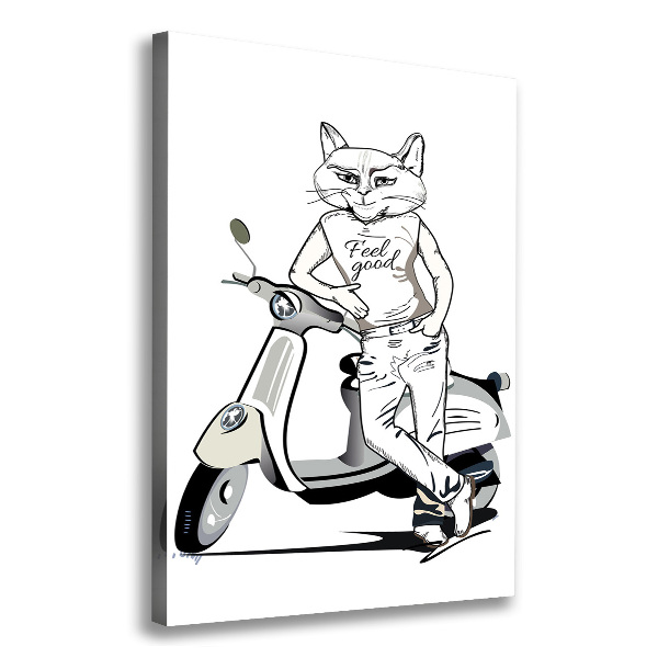 Verticale canvasfoto Kattenman