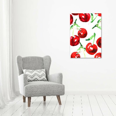 Verticaal canvasschilderij Kersen