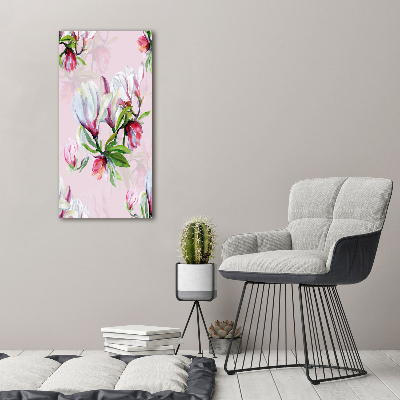 Verticale foto op canvas Magnolia