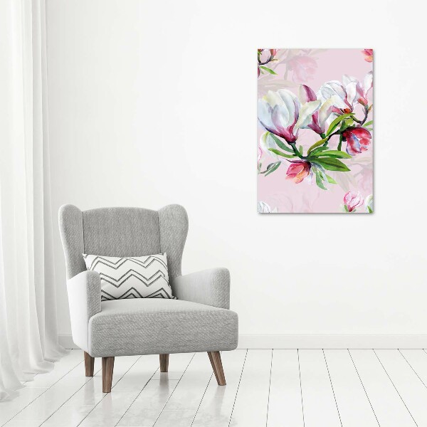 Verticale foto op canvas Magnolia