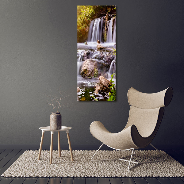 Verticale canvasfoto Waterval