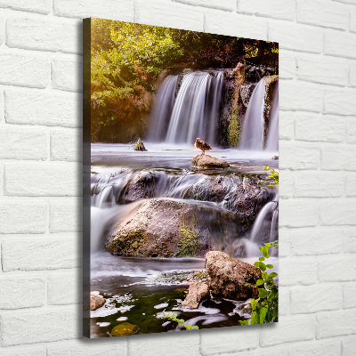 Verticale canvasfoto Waterval