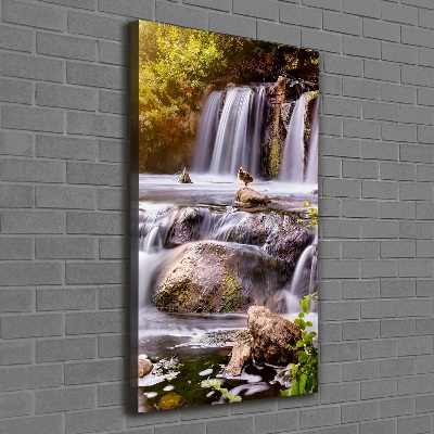 Verticale canvasfoto Waterval