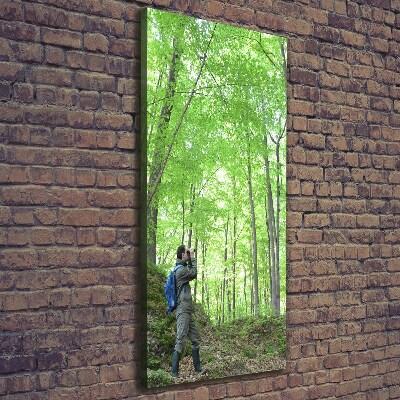 Verticale canvasfoto Ornitholoog