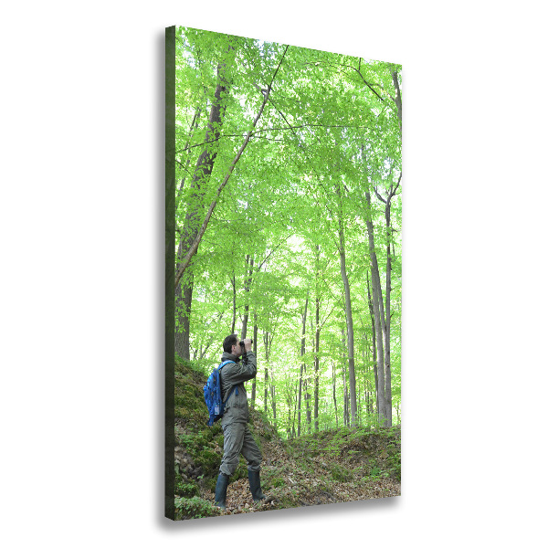 Verticale canvasfoto Ornitholoog