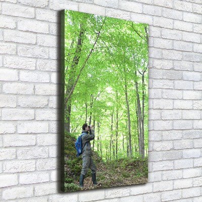 Verticale canvasfoto Ornitholoog