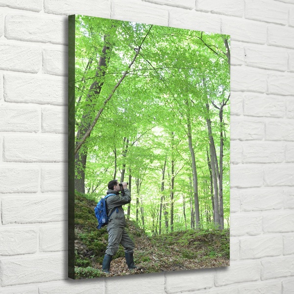 Verticale canvasfoto Ornitholoog