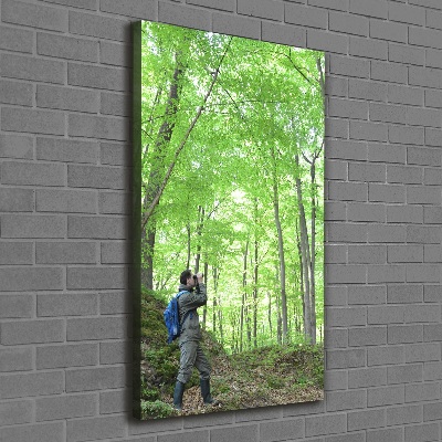 Verticale canvasfoto Ornitholoog