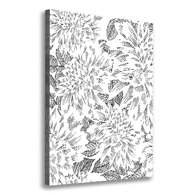 Verticaal canvasschilderij Pioenrozen