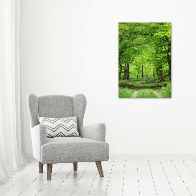 Verticale canvasfoto Groen bos