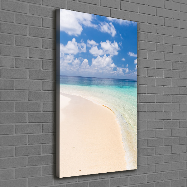 Verticaal canvasschilderij Strand van de Malediven